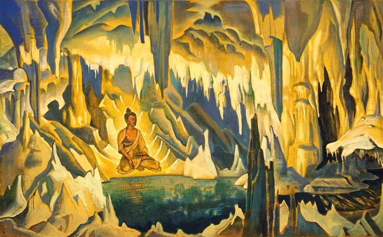 Bouddha le vainqueur - Nicolas Roerich image 1 tableau peint à l’huile sur toile