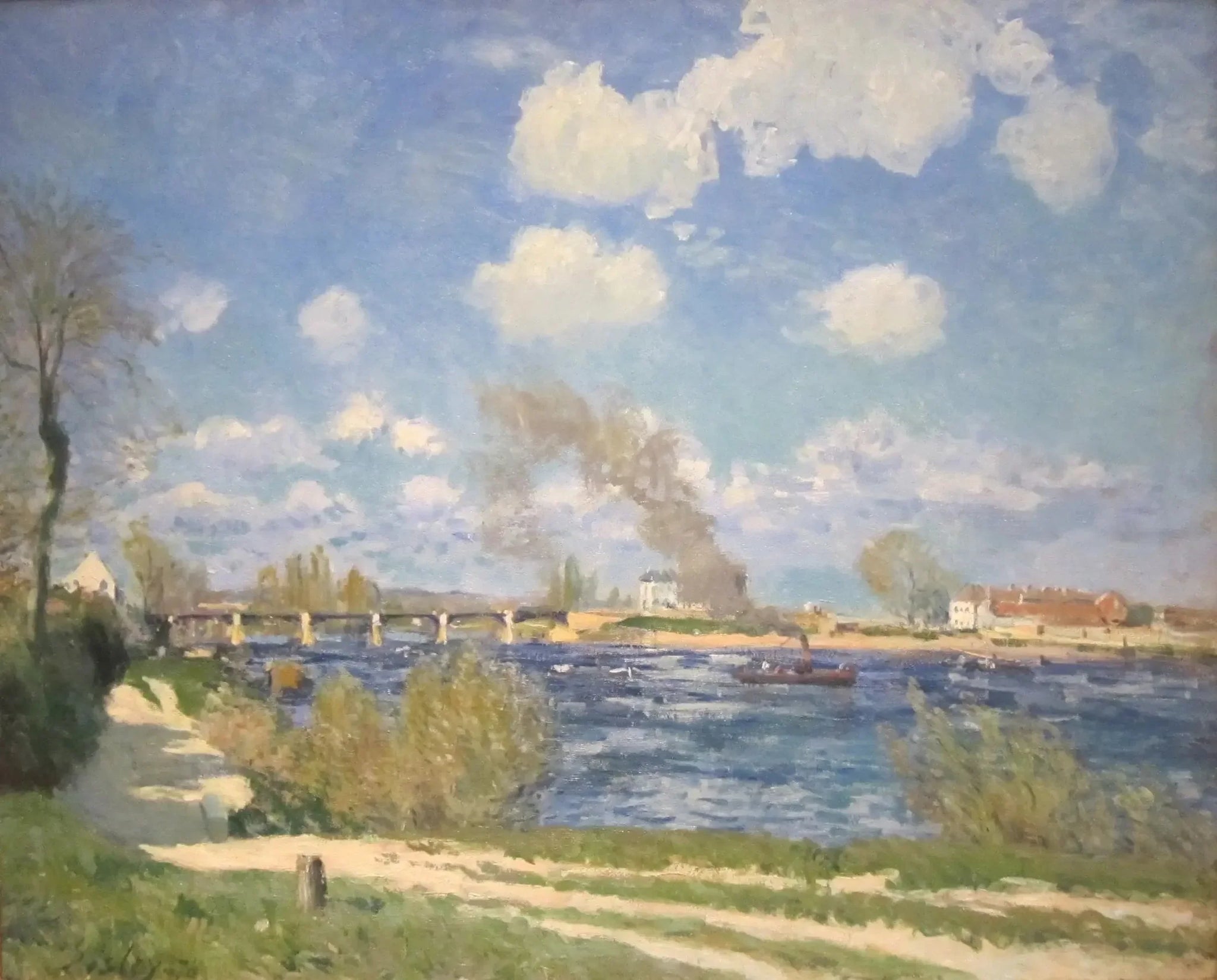 Bougival - Alfred Sisley image 1 reproduction de peinture à l’huile