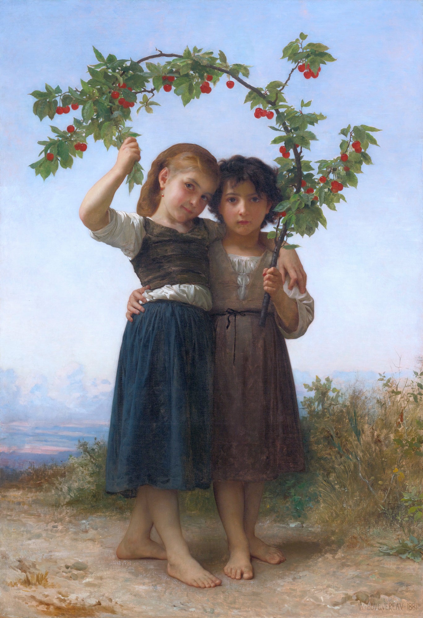 La Branche de cerisier - Bouguereau