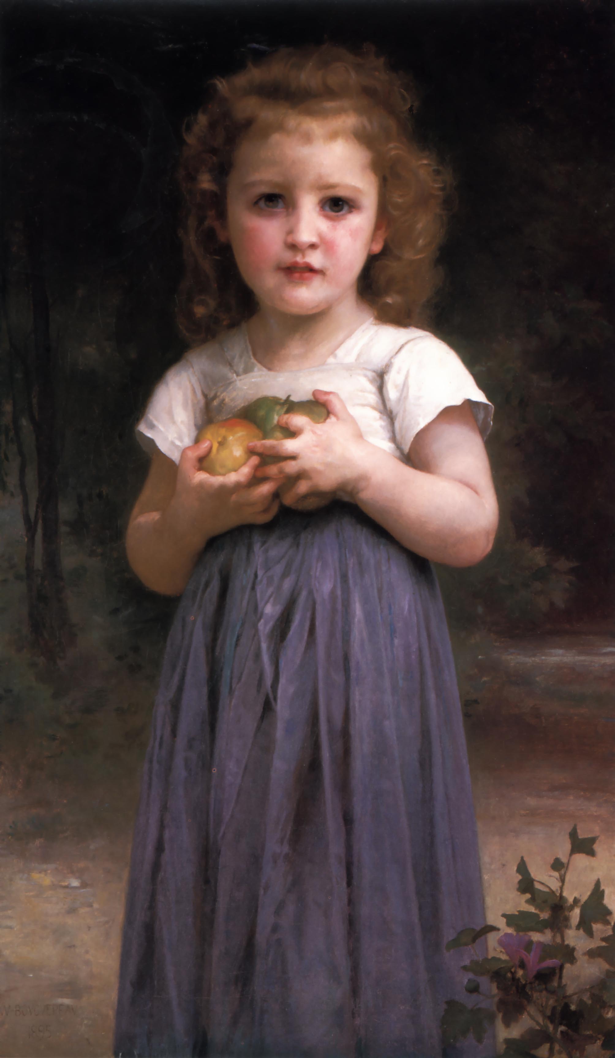 Petite fille tenant des pommes dans les mains, William-Adolphe Bouguereau, 1895