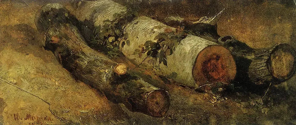 Bouleaux abattus - Ivan Chichkine image 1 copie peinte à la main à l’huile