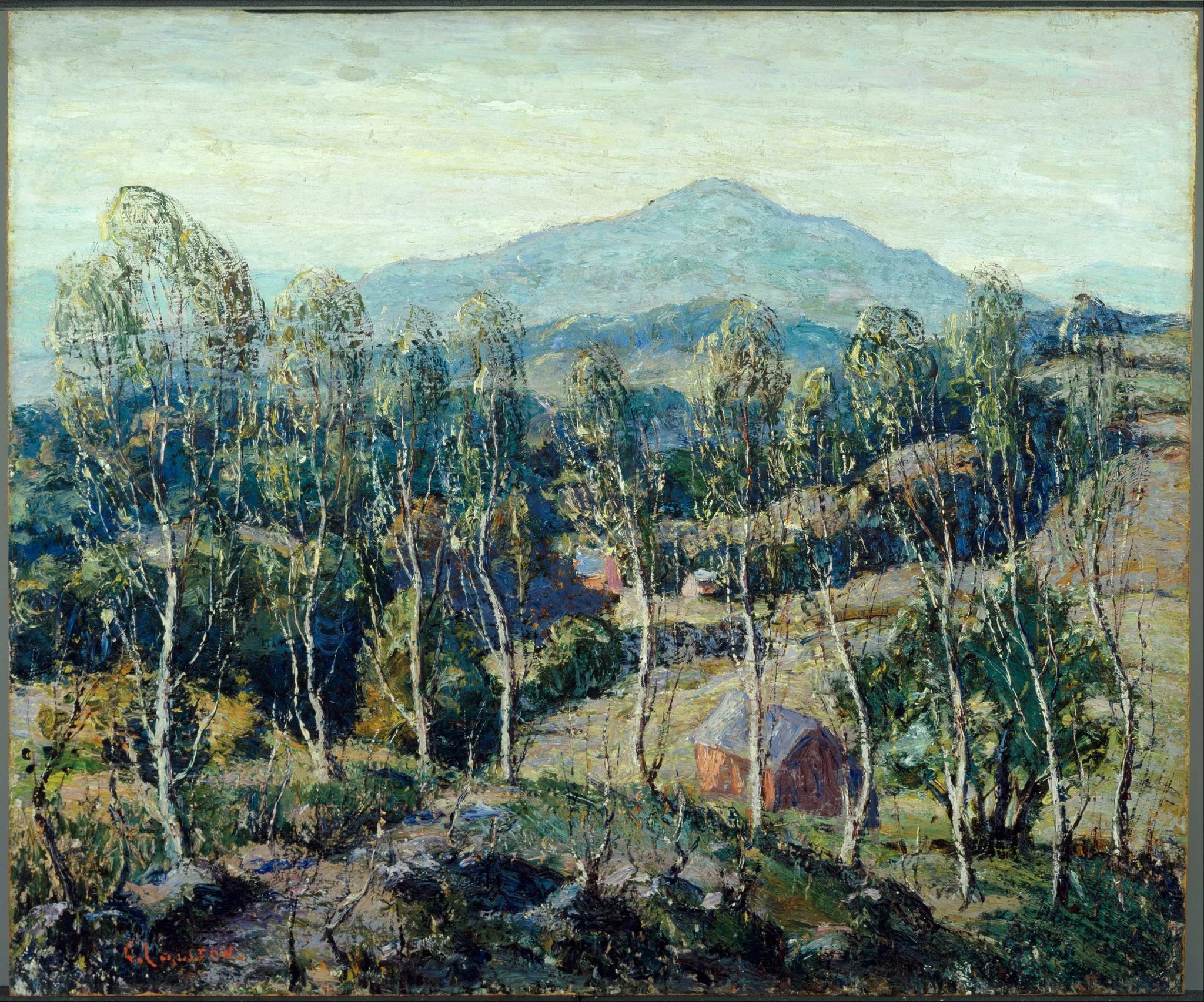 Bouleaux de Nouvelle-Angleterre - Ernest Lawson image 1 copie de tableau peinte à la main