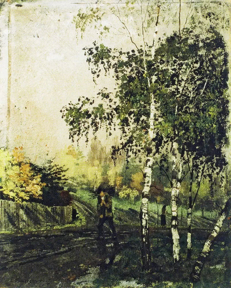 Bouleaux et Hommes portant des branches - Edvard Munch