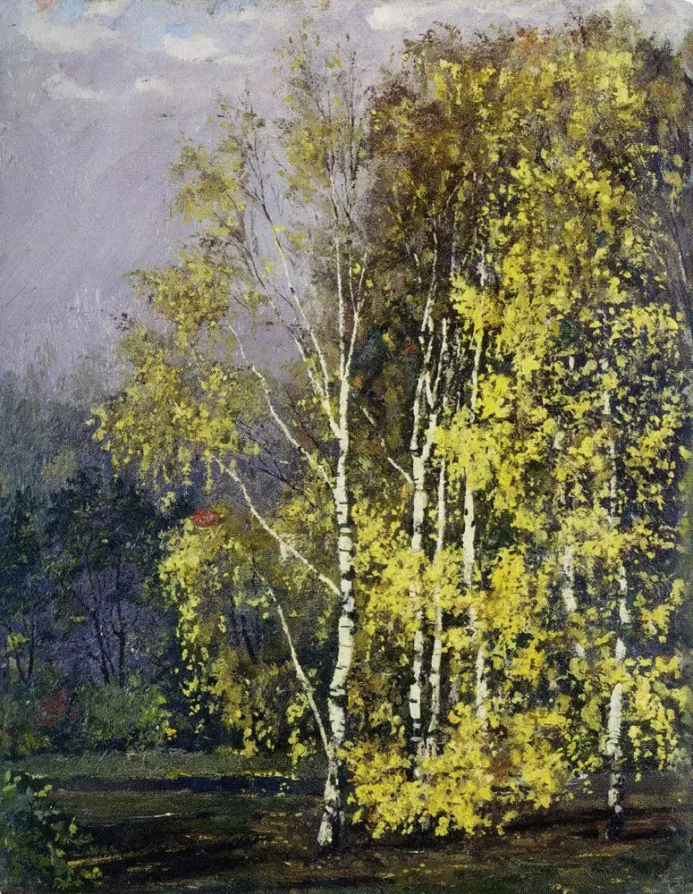 Bouleaux l'automne - Edvard Munch image 1 reproduction réalisée par Alpha Reproduction