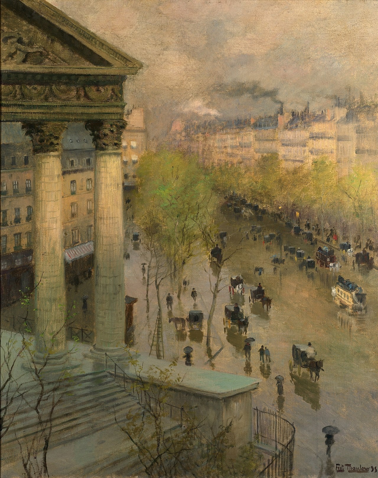Boulevard de la Madeleine à Paris - Frits Thaulow image 1 reproduction réalisée par Alpha Reproduction