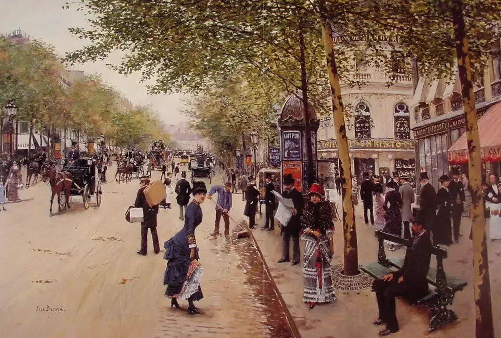 Boulevard des Capucines - Jean Béraud image 1 copie peinte à la main à l’huile