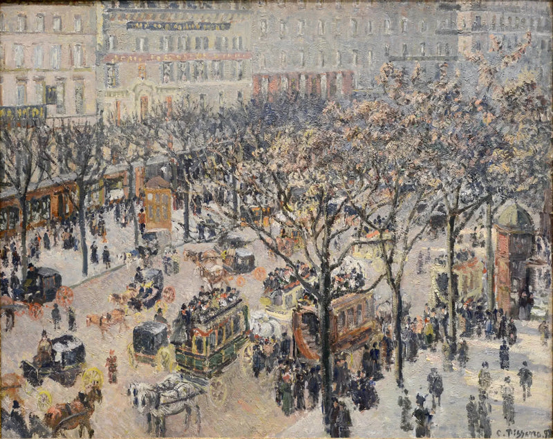 Boulevard des Italiens, Matin, Soleil - Camille Pissarro