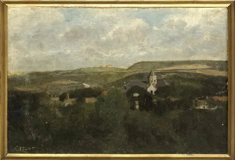 Boulogne-sur-Mer, un coin de la ville - Jean-Baptiste Camille Corot image 1 copie de tableau peinte à la main
