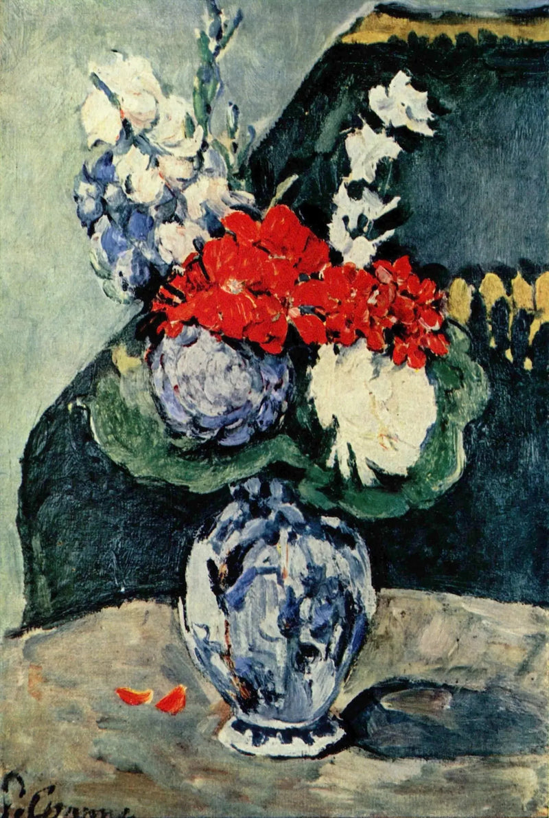 Bouquet au petit Delft - Paul Cézanne