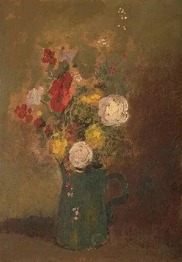 Bouquet de fleurs au mimosa - Odilon Redon image 1 tableau peint à l’huile sur toile