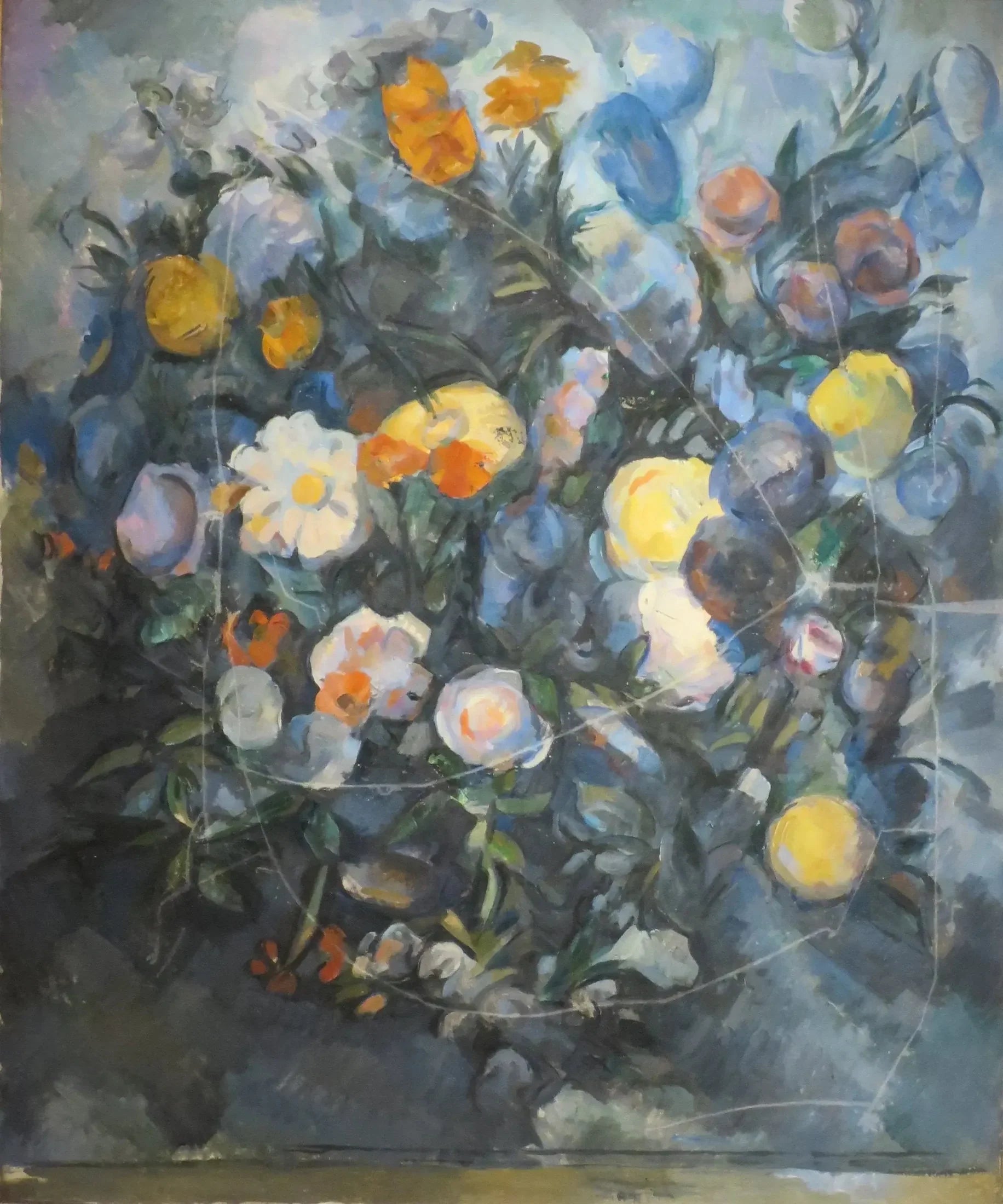 Bouquet de fleurs, d'après Delacroix - Paul Cézanne image 1 tableau peint à l’huile sur toile