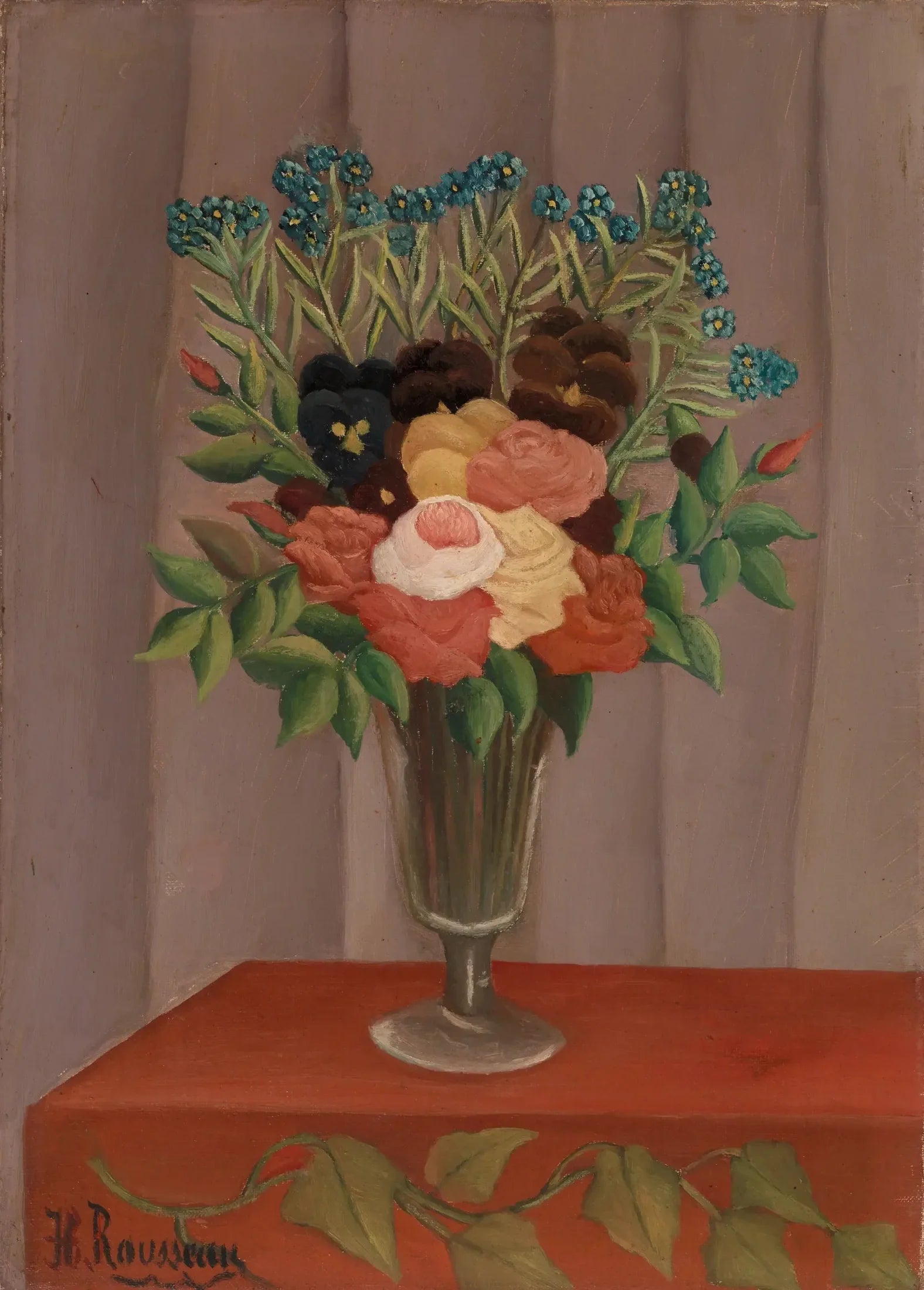 Bouquet de fleurs - Henri Rousseau image 1 reproduction d’œuvre d’art à l’huile