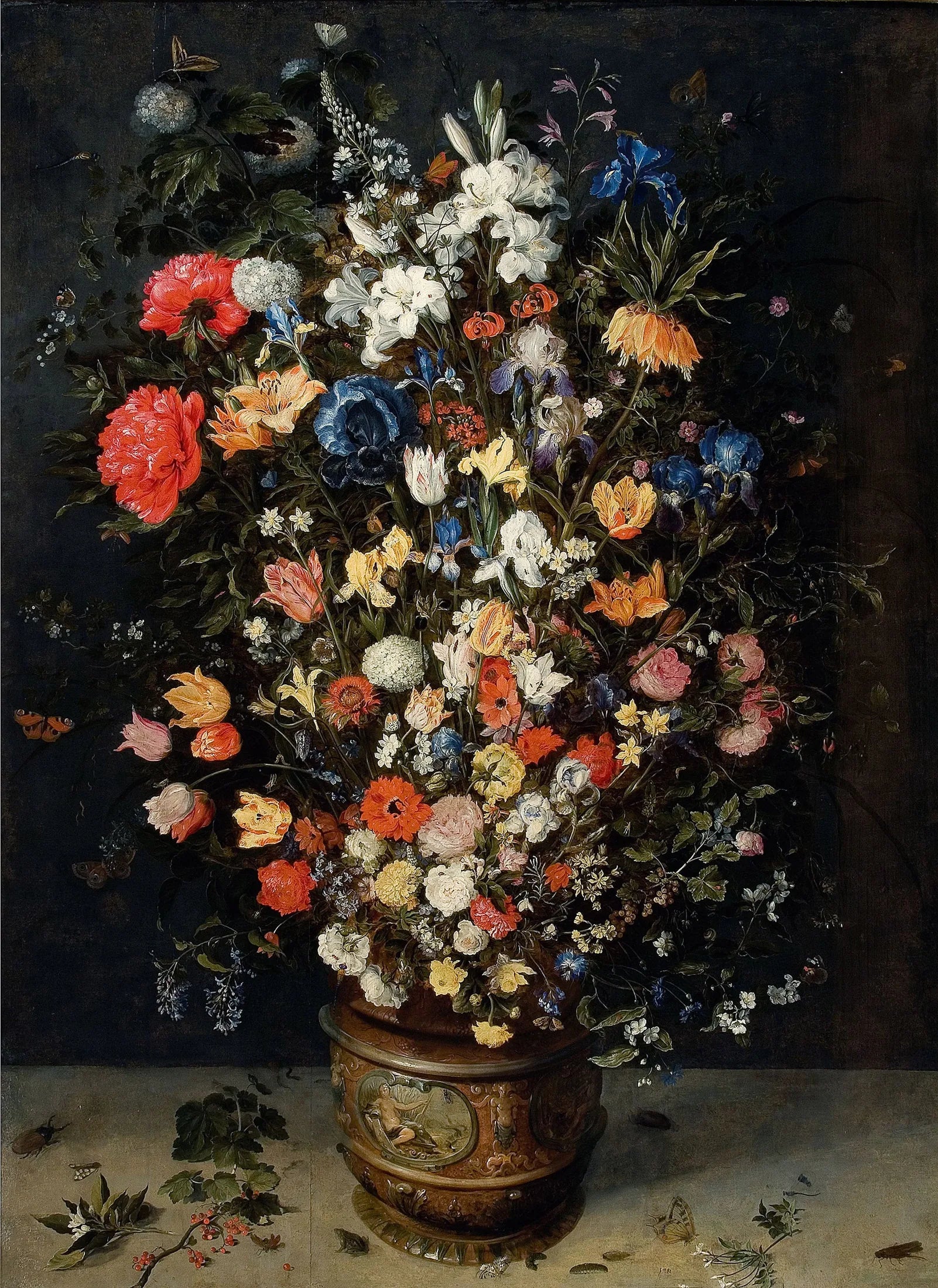 Bouquet de fleurs - Jan Brueghel l'Ancien image 1 reproduction artisanale de tableau