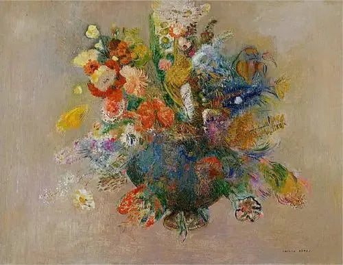 Bouquet de fleurs - Odilon Redon image 1 reproduction artisanale de tableau