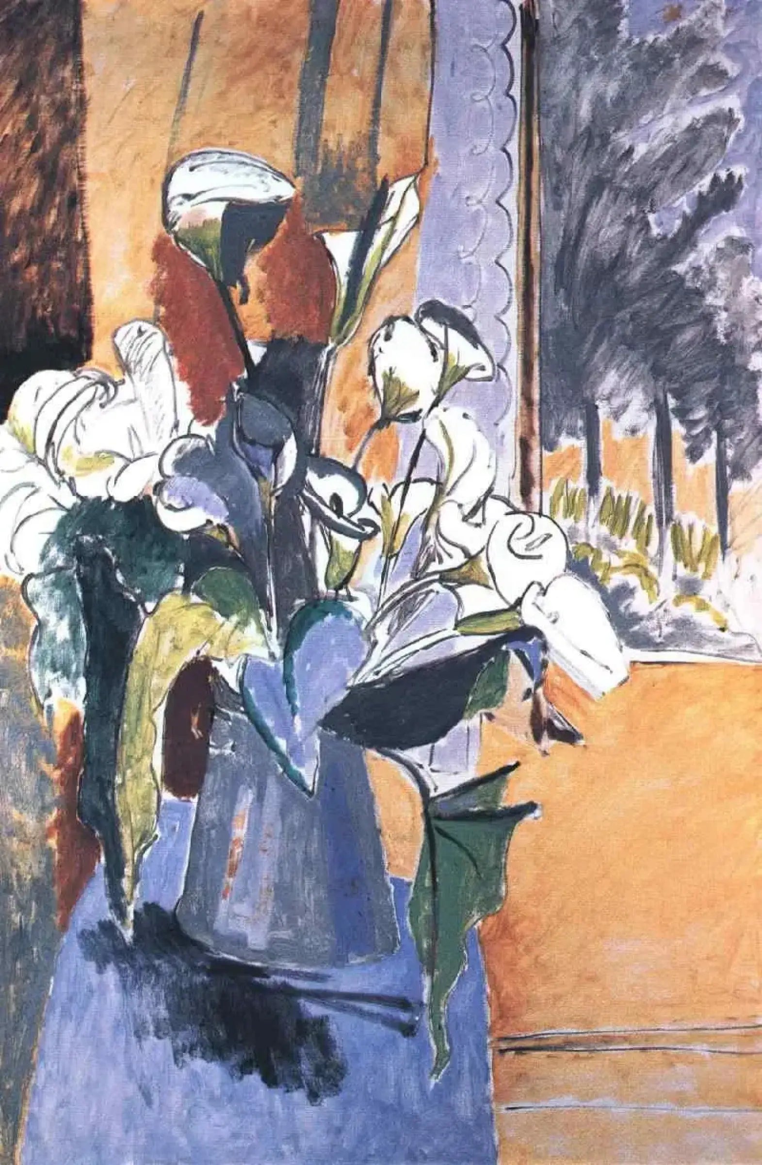 Bouquet de fleurs sur une véranda - Henri Matisse image 1 reproduction réalisée par Alpha Reproduction