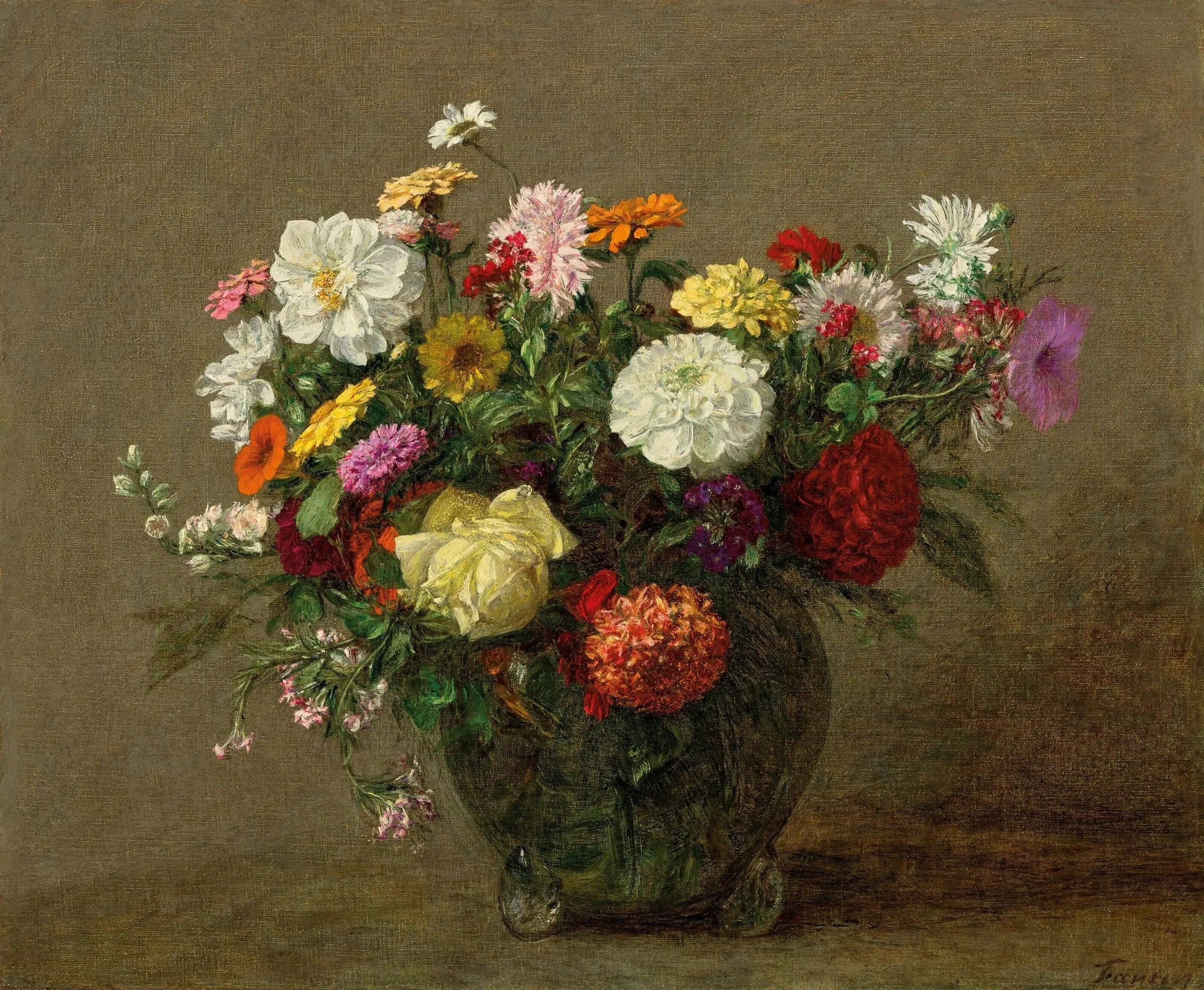 Bouquet de jardin - Henri Fantin-Latour image 1 reproduction artisanale de tableau