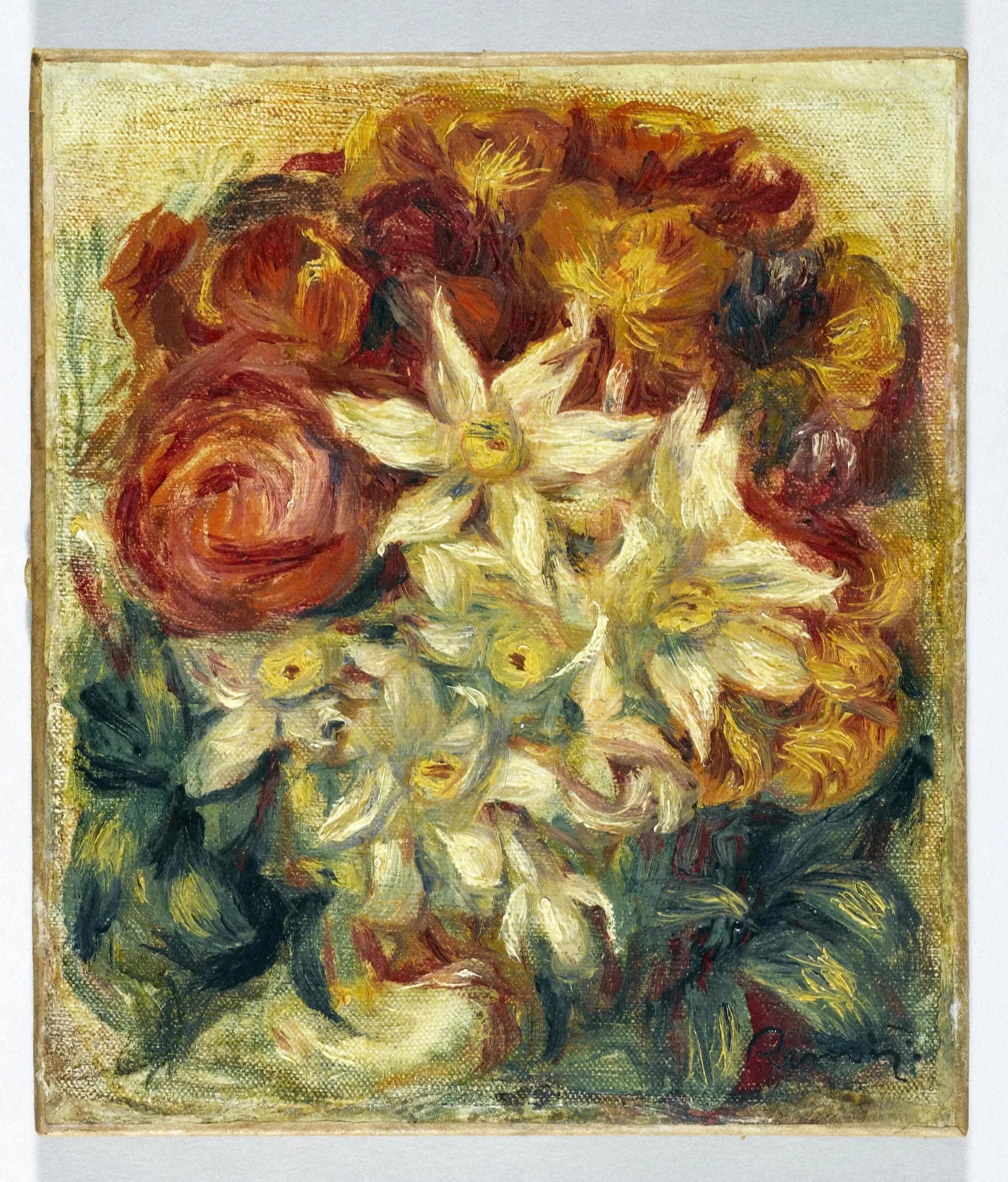 Bouquet de narcisses et de roses - Pierre-Auguste Renoir image 1 reproduction réalisée par Alpha Reproduction