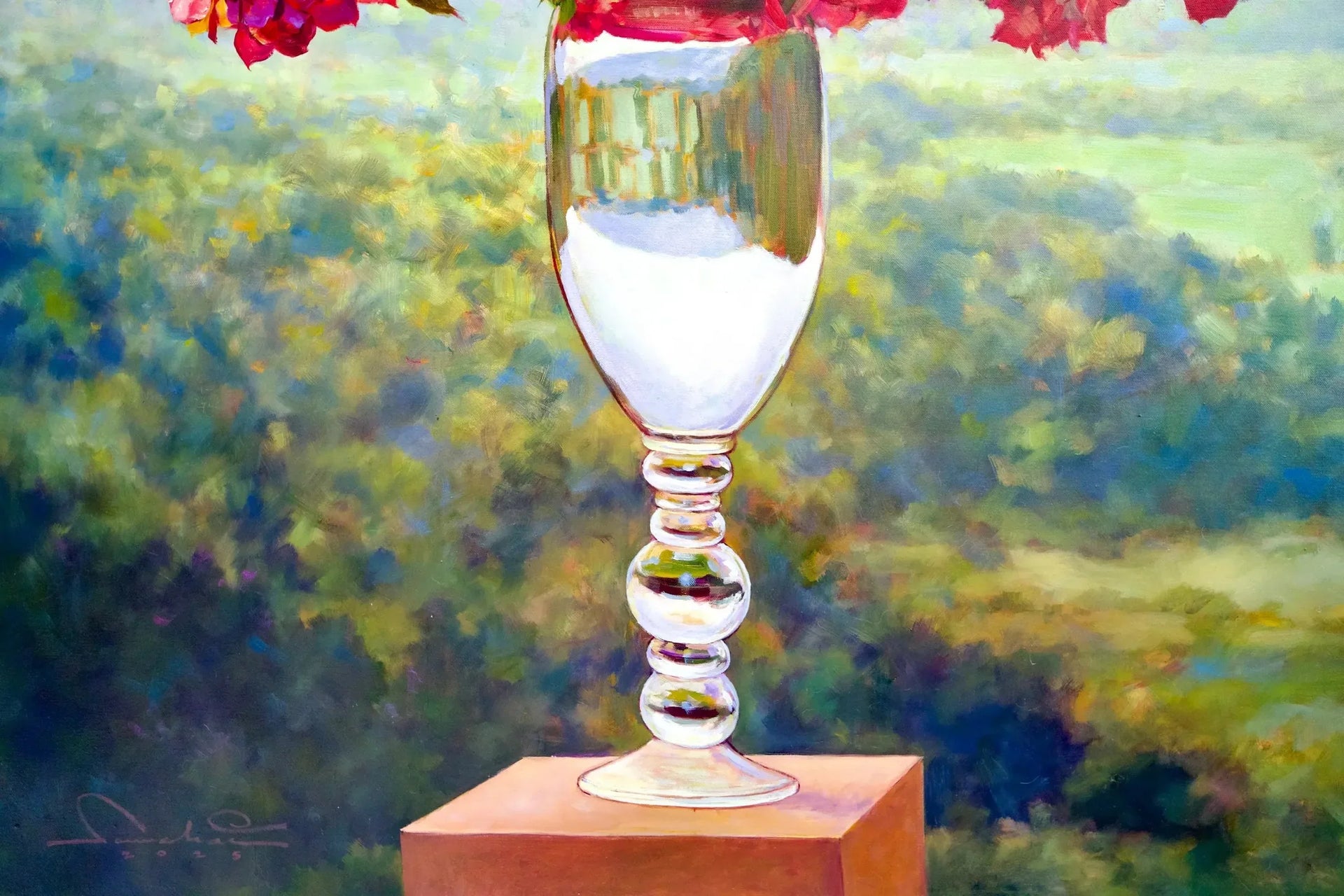 Bouquet de Rose | 100 x 130 cm image 11 reproduction artisanale de tableau
