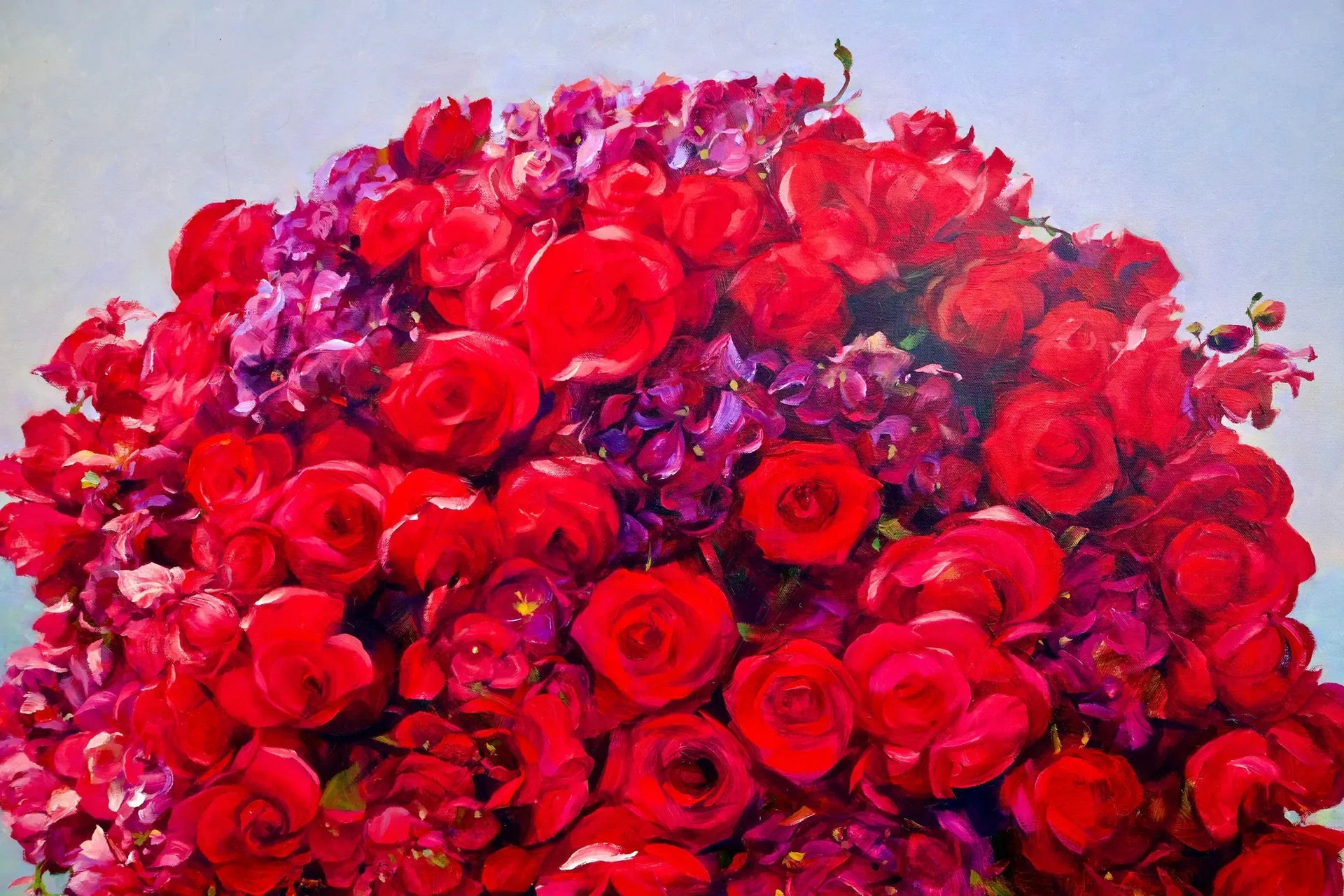 Bouquet de Rose | 100 x 130 cm image 3 tableau peint à l’huile sur toile