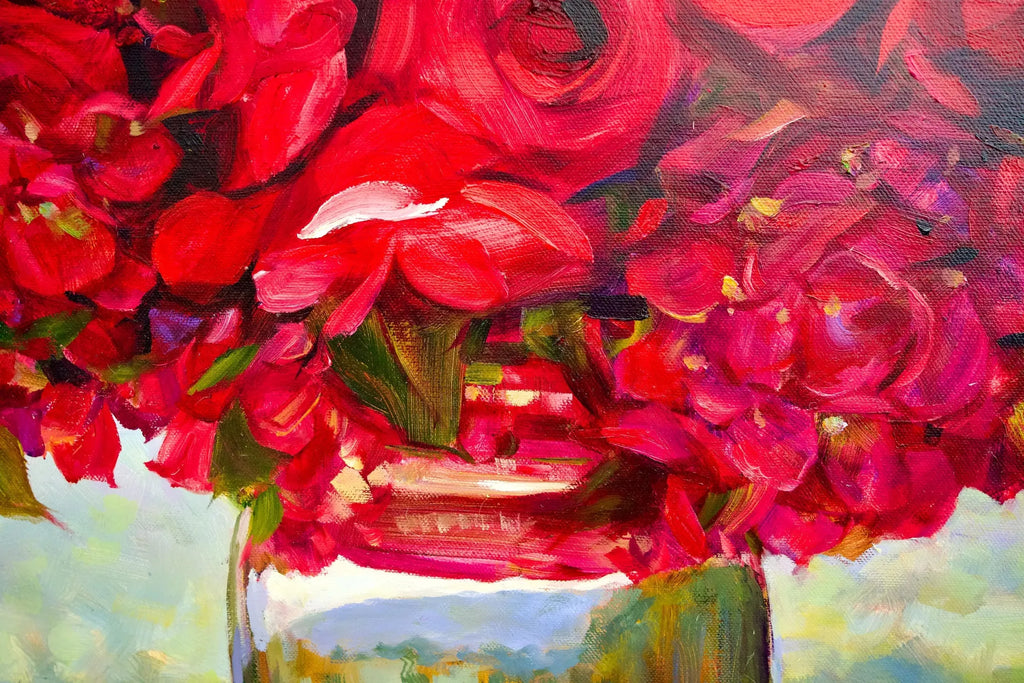 Bouquet de Rose | 100 x 130 cm image 7 reproduction réalisée par Alpha Reproduction