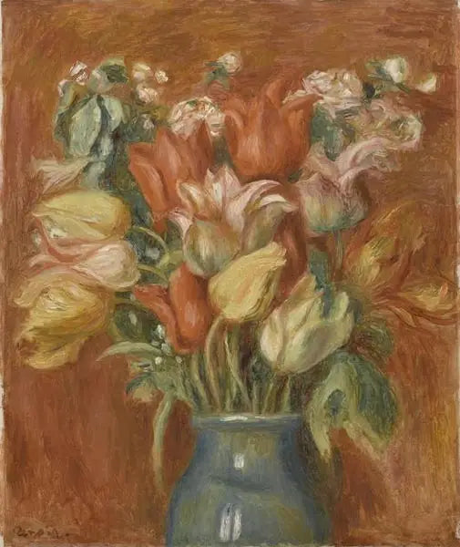 Bouquet de tulipes - Pierre-Auguste Renoir image 1 reproduction d’œuvre d’art à l’huile