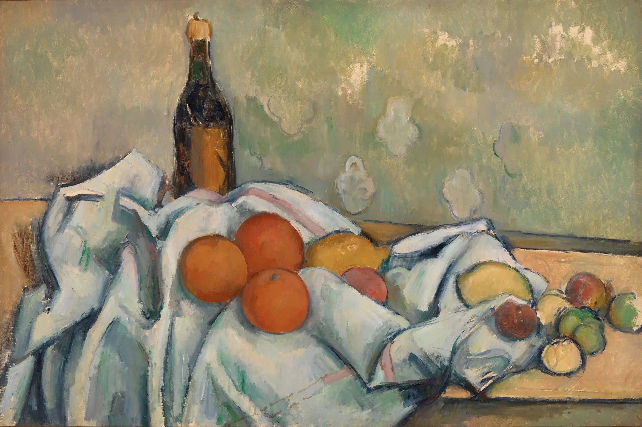 Bouteille et fruits - Paul Cézanne image 1 tableau peint à l’huile sur toile