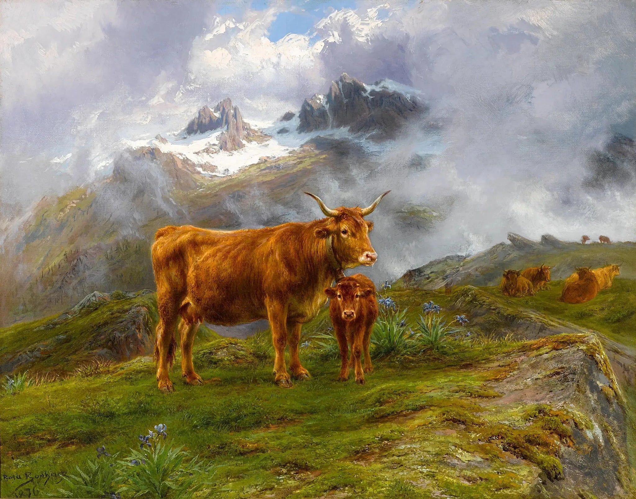Bovins des Highlands - Rosa Bonheur image 1 reproduction de peinture à l’huile