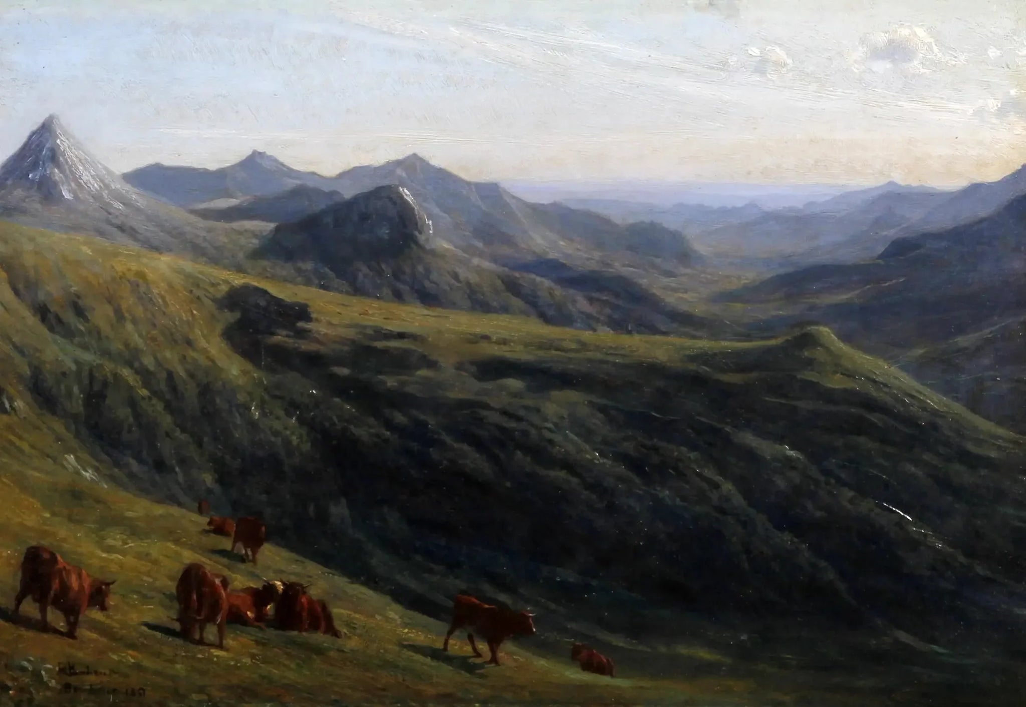 Bovins sur une colline - Rosa Bonheur image 1 reproduction réalisée par Alpha Reproduction