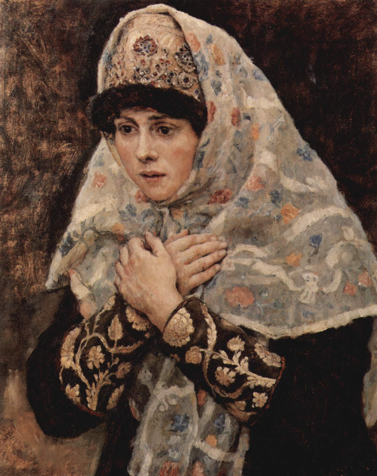 Boyaryna Morozova, sketch 03 - Vassili Sourikov image 1 reproduction de peinture à l’huile