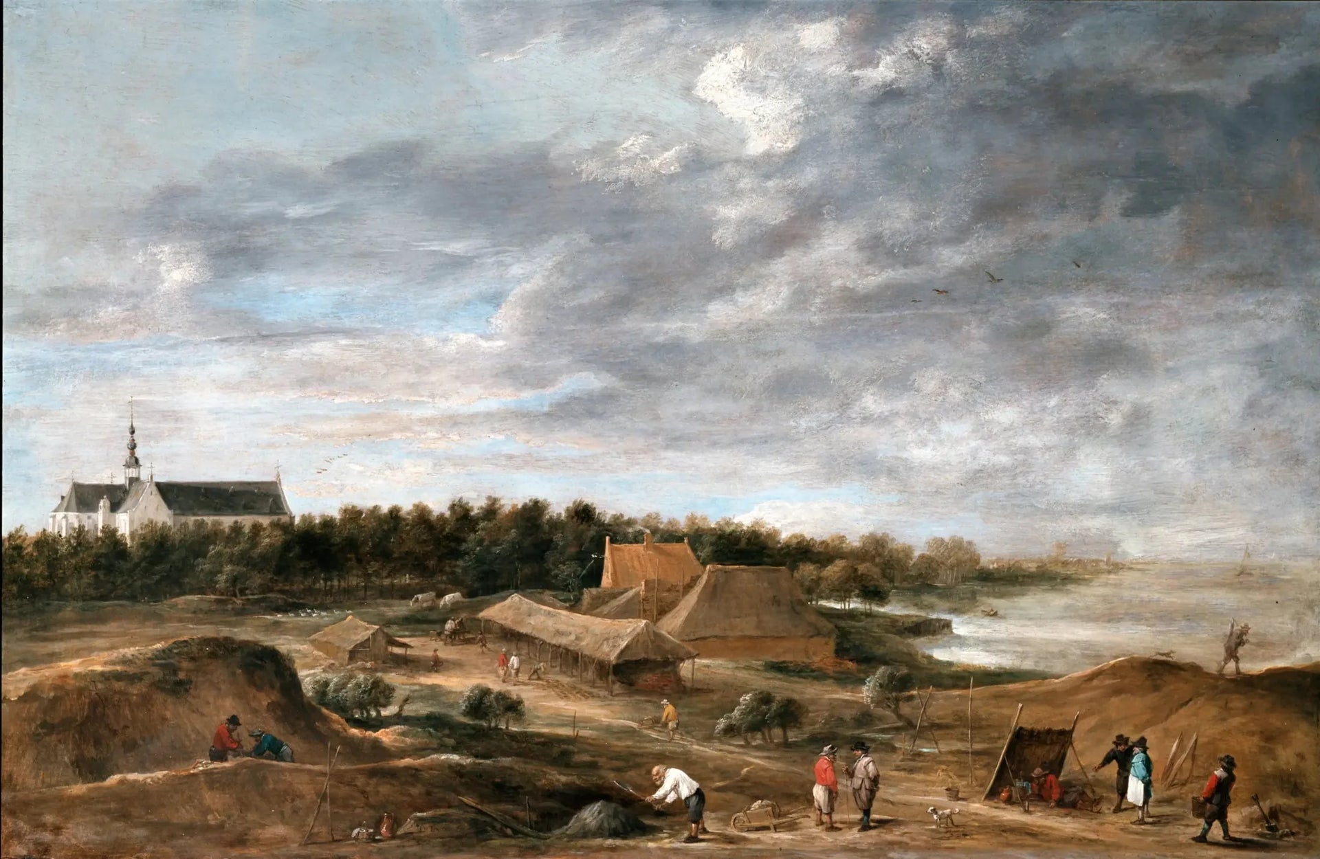 Briqueteries près de Hemiksem - David Teniers le Jeune image 1 copie de tableau peinte à la main
