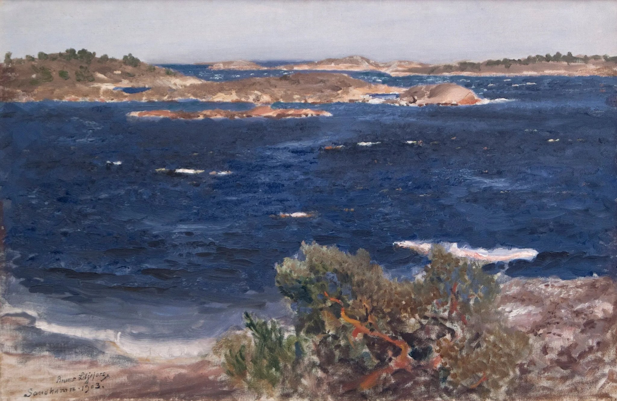 Brise fraîche - Bruno Liljefors image 1 reproduction d’œuvre d’art à l’huile