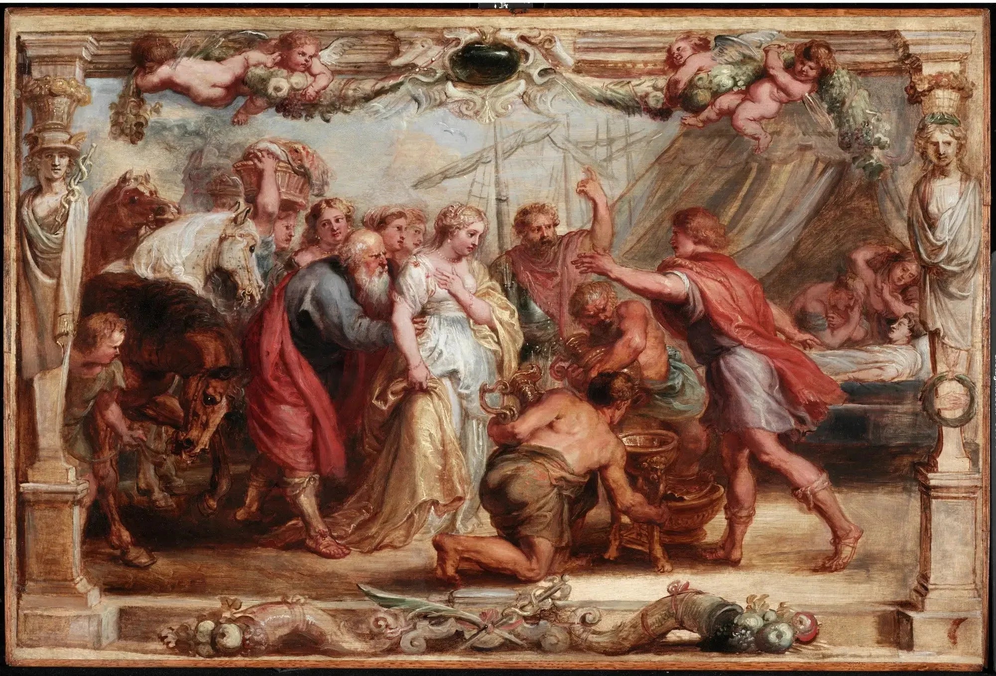 Briseis rendu à Achille - Peter Paul Rubens image 1 reproduction de peinture à l’huile