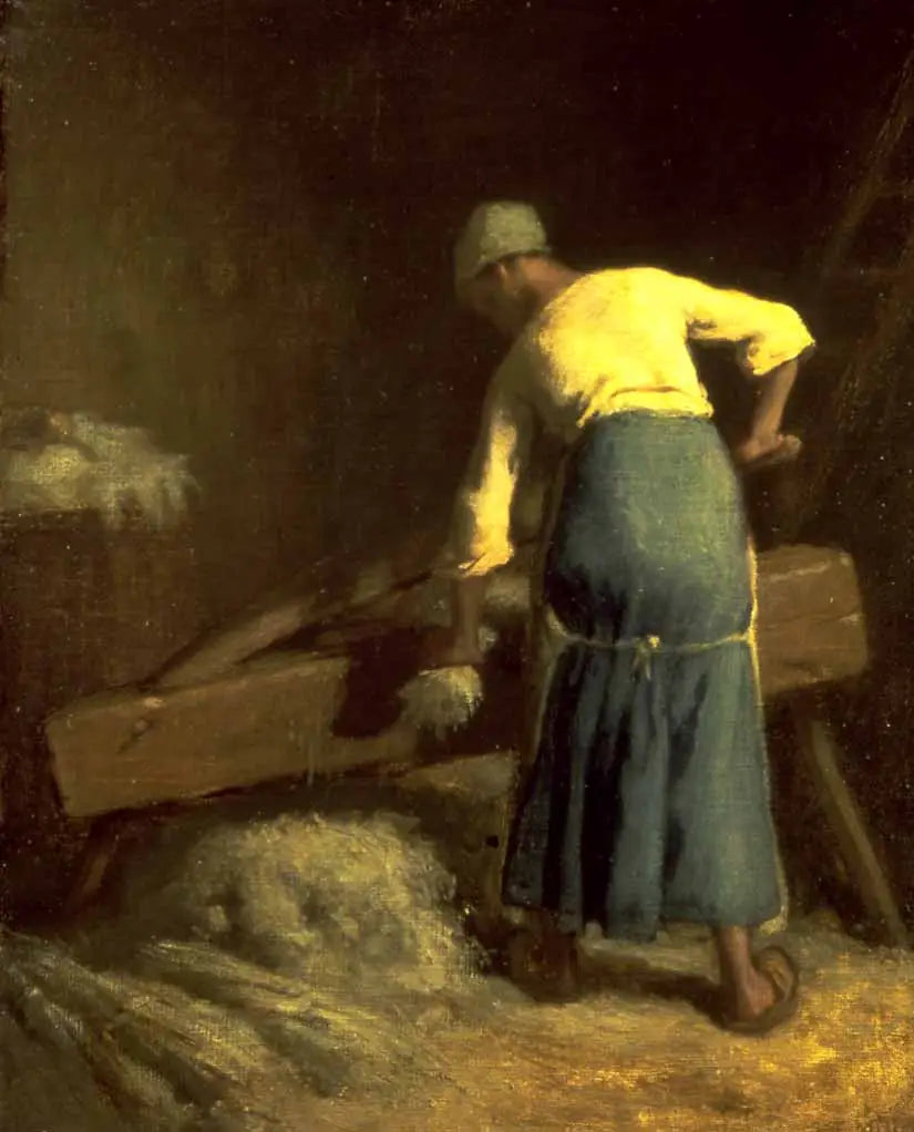Briser le lin - Jean-François Millet image 1 tableau peint à l’huile sur toile