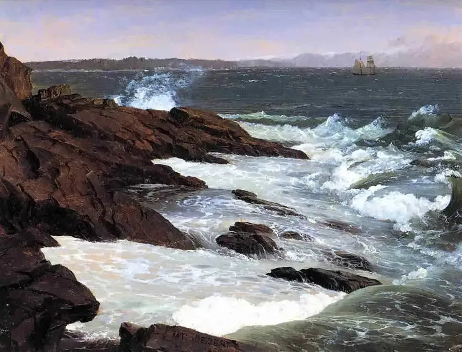 Brouillard au large de Mont Désert - Frederic Edwin Church image 1 tableau peint à l’huile sur toile