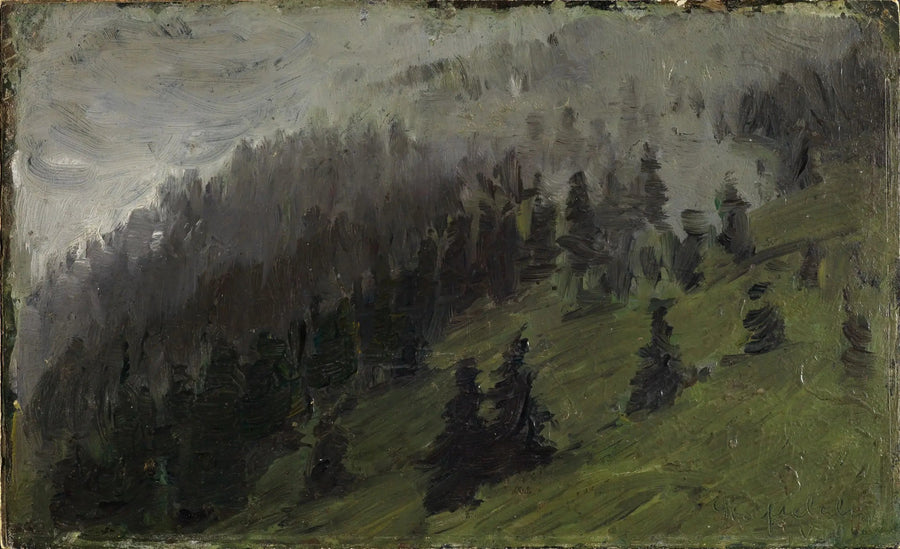 Brouillard entre les sapins - Franz Marc
