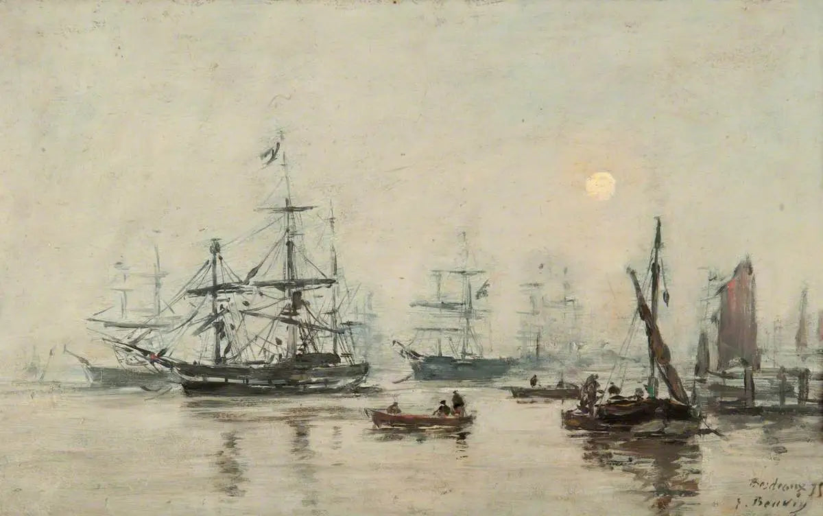 Brume, Bordeaux - Eugène Boudin image 1 reproduction artisanale de tableau