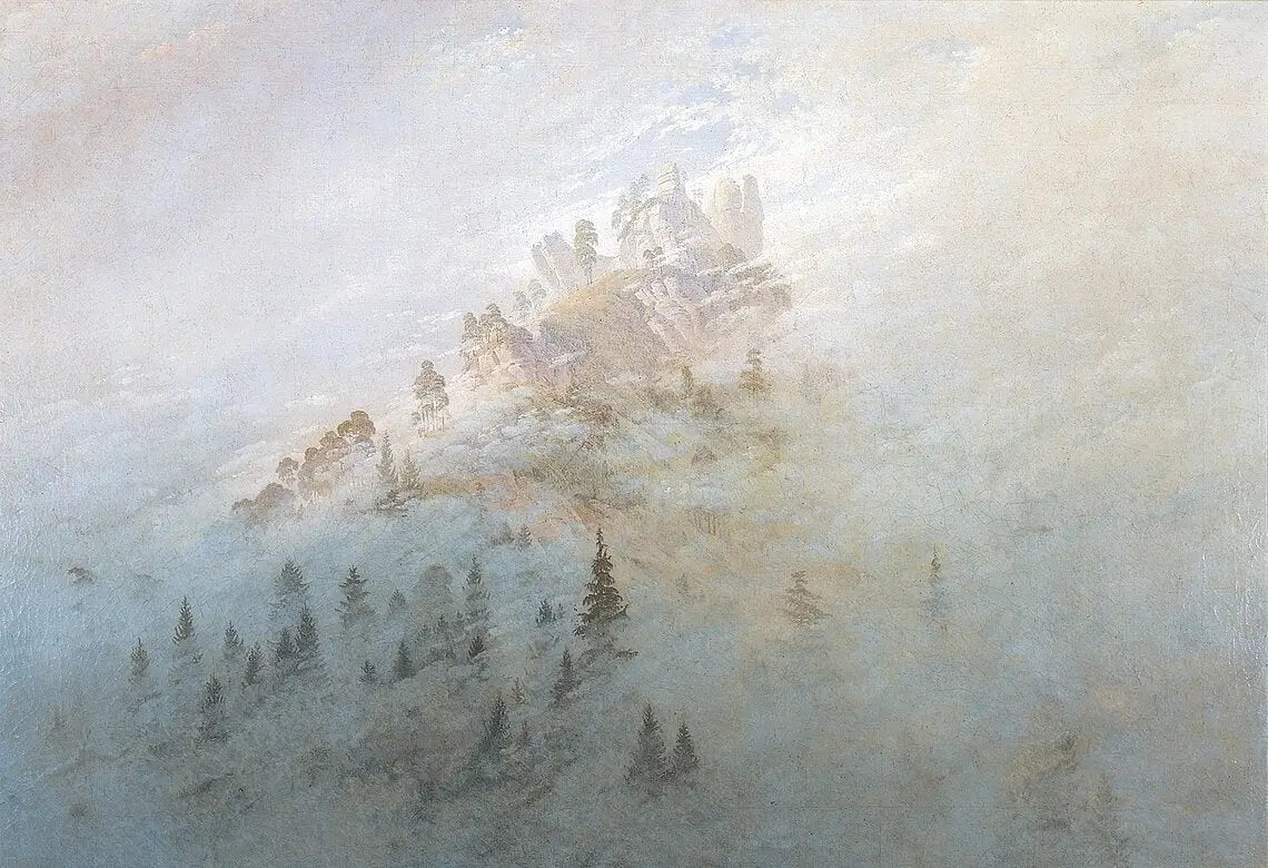 Brume matinale dans les montagnes - Caspar David Friedrich image 1 copie de tableau peinte à la main