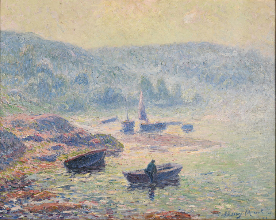 Brume sur la rivière à Pont-Aven - Henry Moret image 1 copie peinte à la main à l’huile