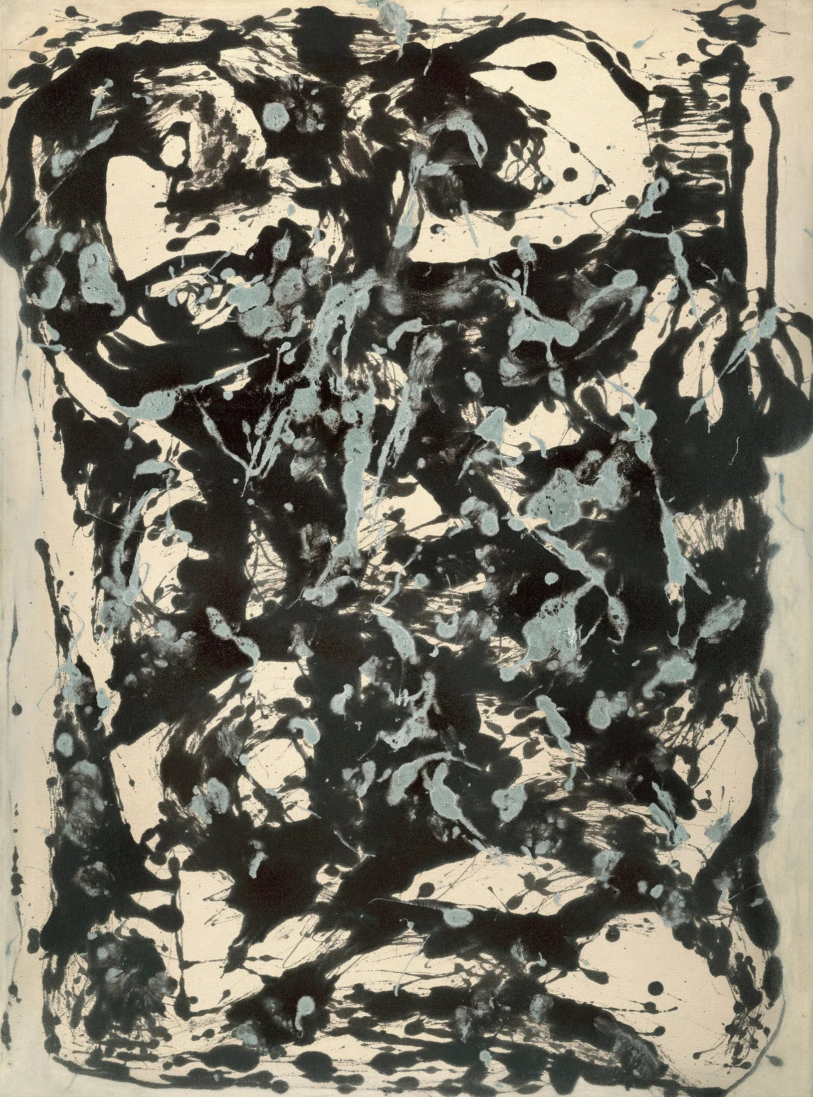 Brun et argent I - Jackson Pollock image 1 copie de tableau peinte à la main