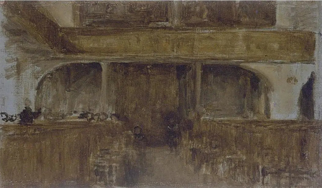 Brun et Or : La Petite Classe du Curé à Sainte-Catherine, Honfleur - James Abbott McNeill Whistler image 1 reproduction d’œuvre d’art à l’huile
