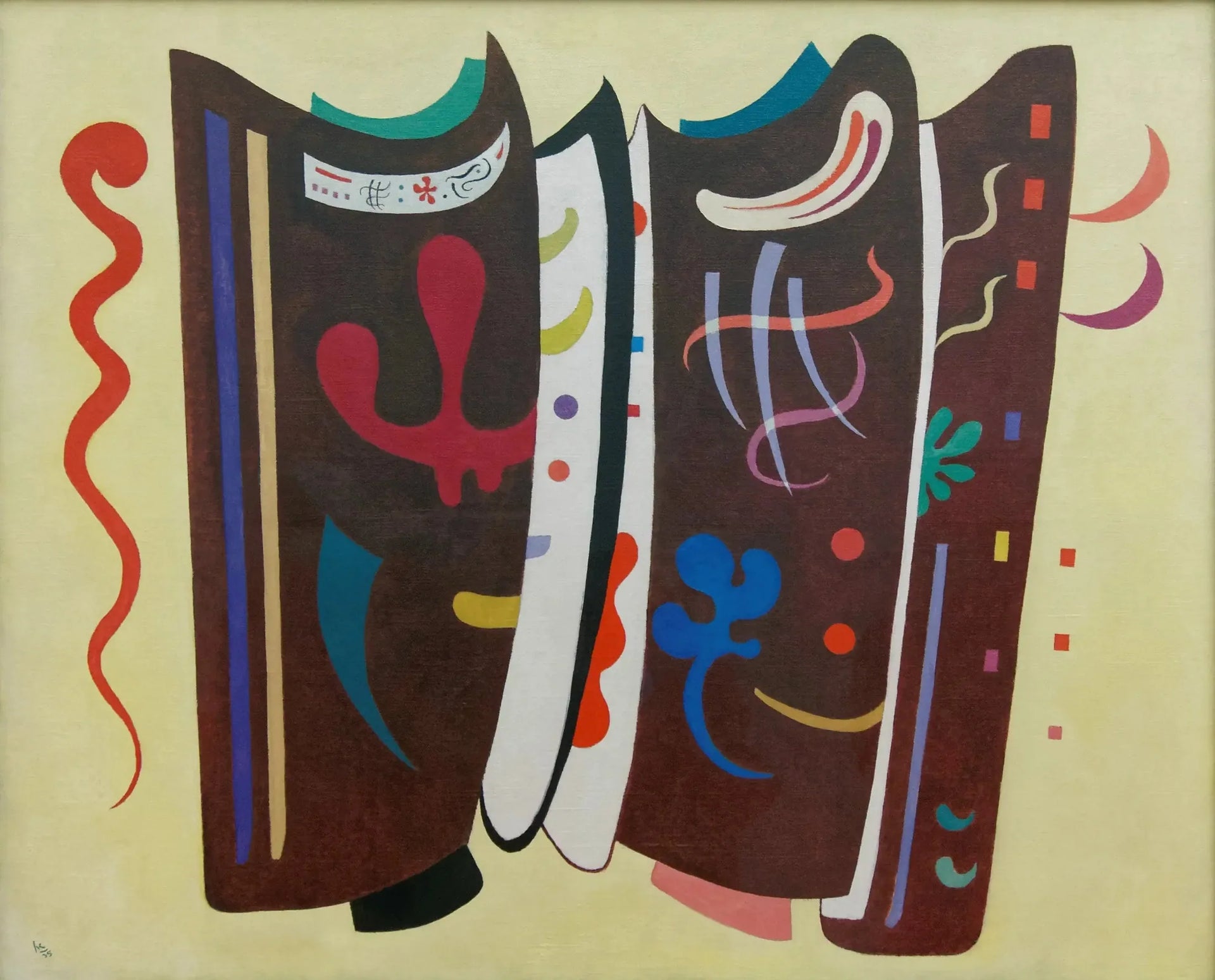 Brun supplémenté - Vassily Kandinsky image 1 copie peinte à la main à l’huile