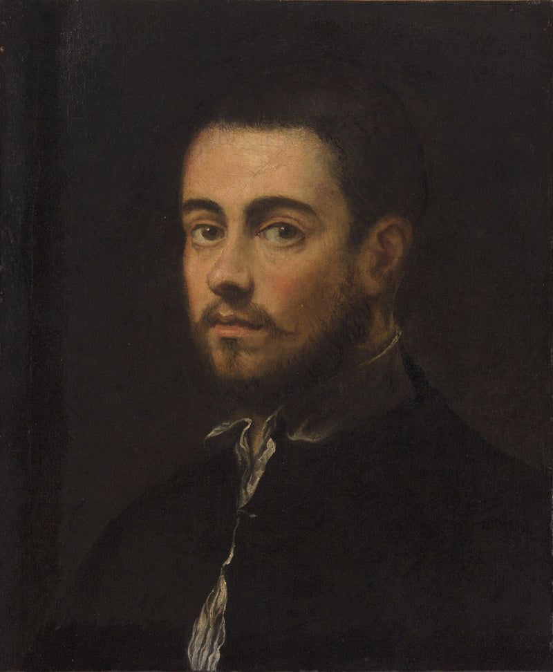 Brustbild eines jungen bärtigen Mannes - Jacopo Tintoretto