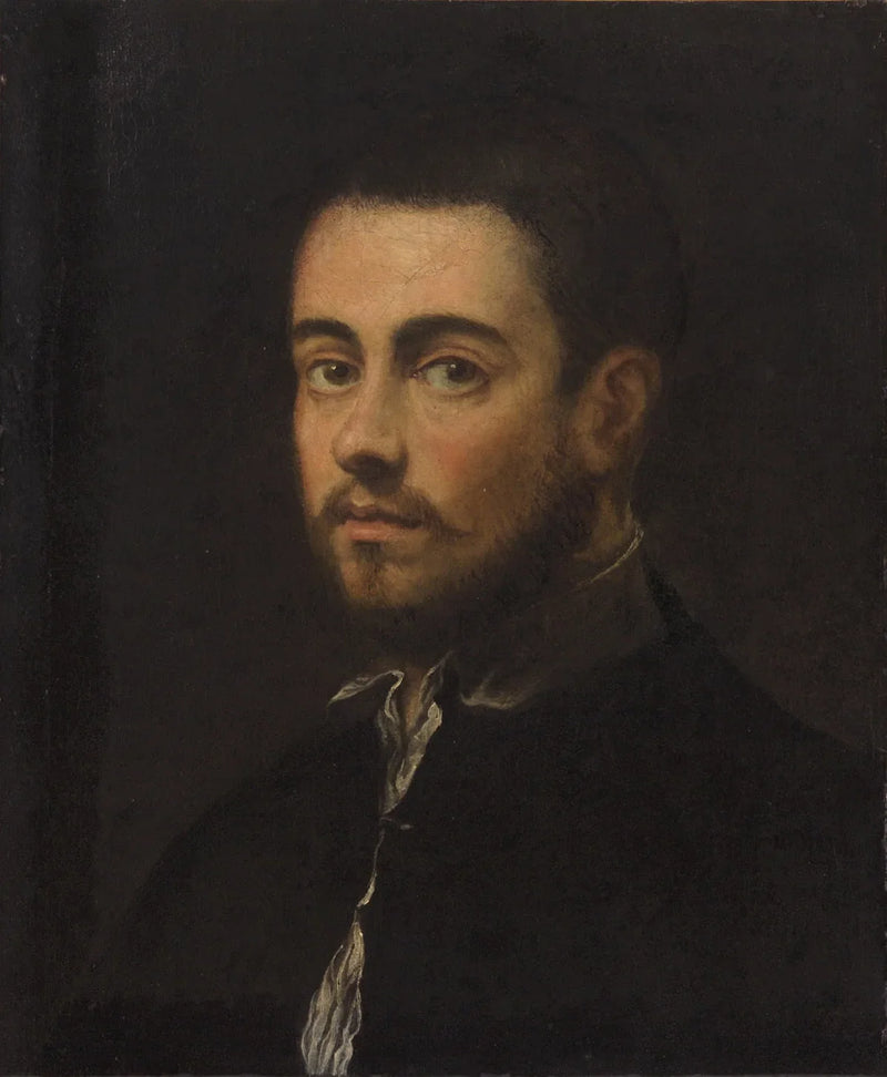 Brustbild eines jungen bärtigen Mannes - Jacopo Tintoretto