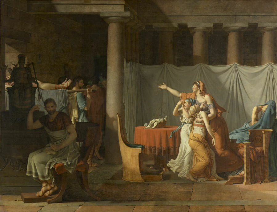Brutus, premier Consul, de retour en sa maison après avoir condamné ses deux fils - Jacques-Louis David