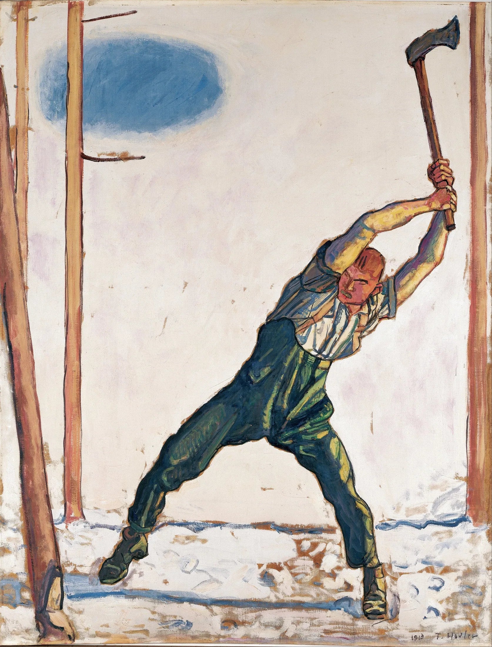 Bûcheron - Ferdinand Hodler image 1 reproduction d’œuvre d’art à l’huile