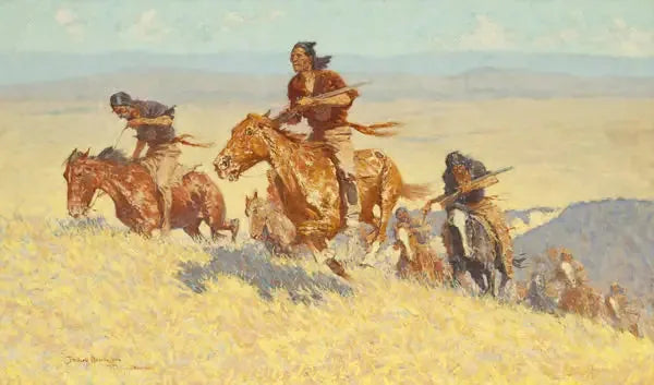 Buffalo Runners - Bassin de Big Horn - Frederic Remington image 1 copie peinte à la main à l’huile