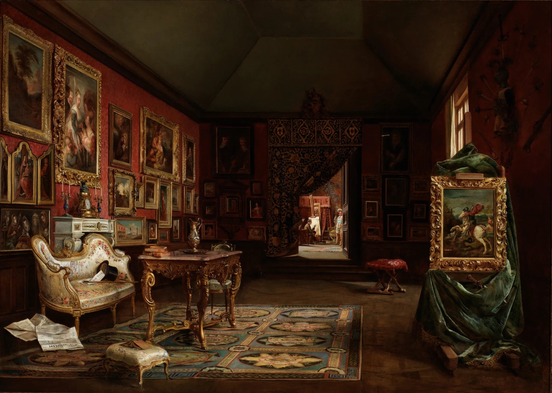 Le bureau du peintre - Ignacio León y Escosura