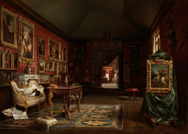 Le bureau du peintre - Ignacio León y Escosura