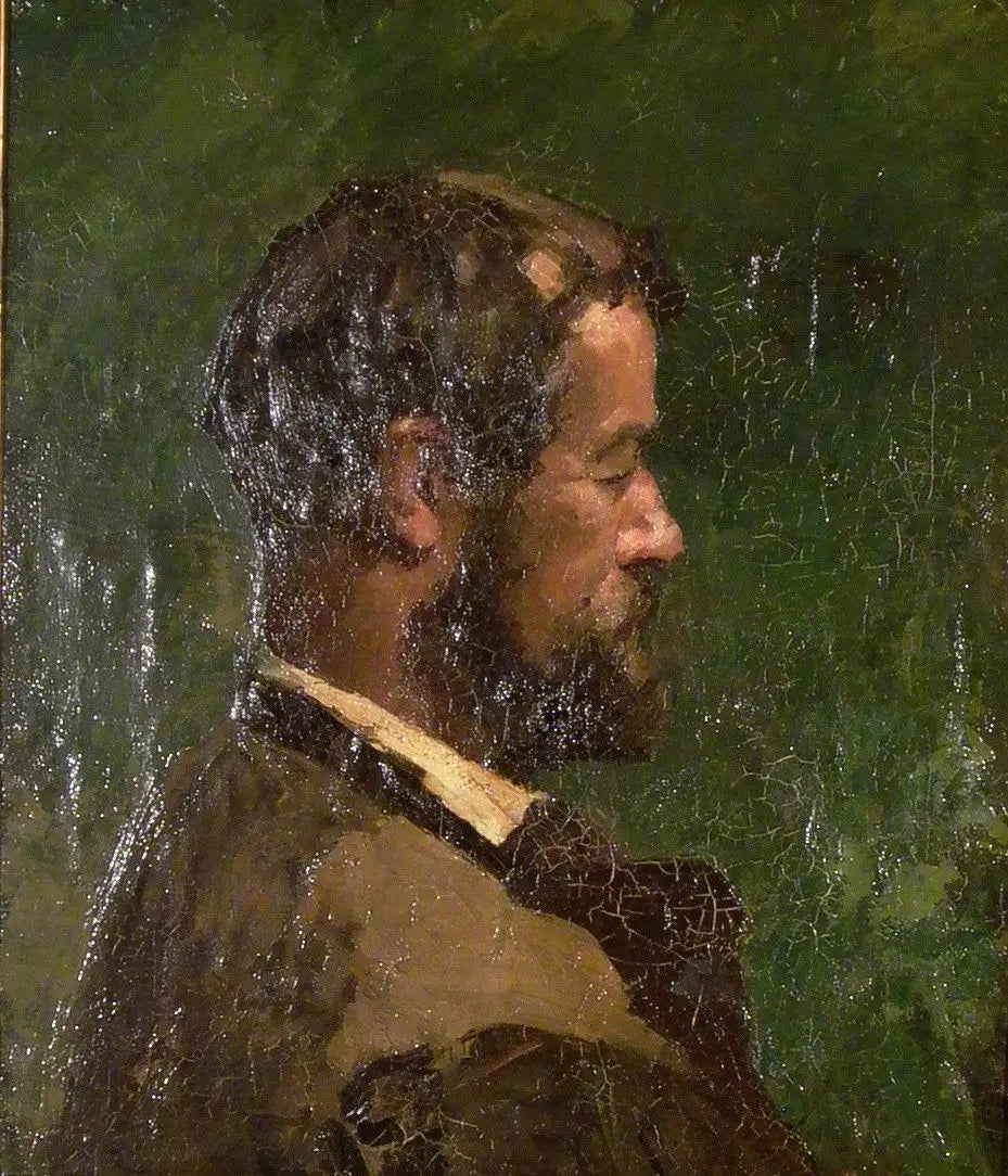 Buste d'homme de profil - Gustave Courbet image 1 copie peinte à la main à l’huile