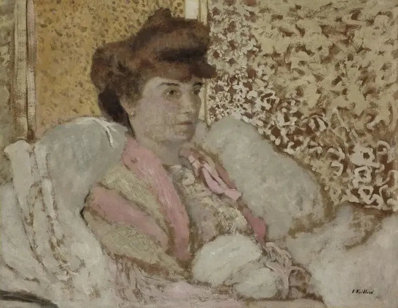 Buste de femme assise (Misia Natanson) - Édouard Vuillard image 1 copie peinte à la main à l’huile